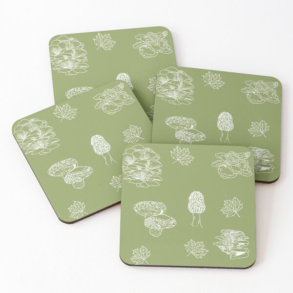 Item preview, Woodland Mushrooms Sage 1 designed and sold by Ashley Gagnon.