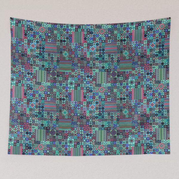 Item preview, Colorful abstract tile pattern design by Somberlain designed and sold by Somberlain.