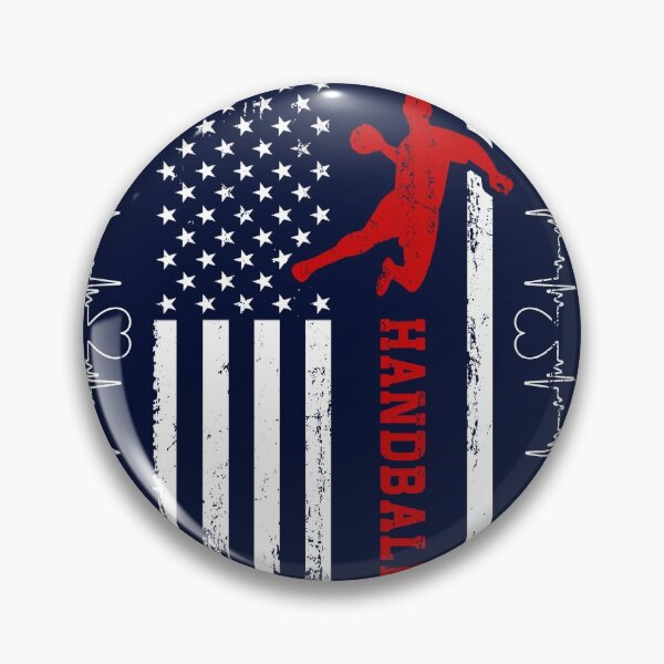 Item preview, Handball America Flag Blue Retro designed and sold by LittleFunky79.