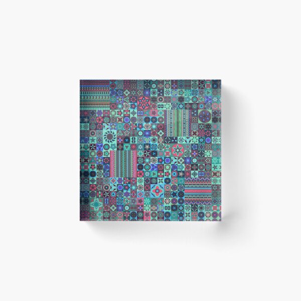 Item preview, Colorful abstract tile pattern design by Somberlain designed and sold by Somberlain.