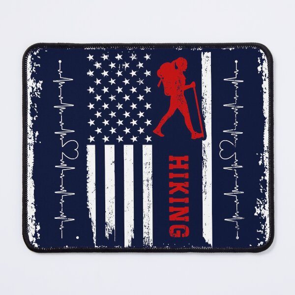 Item preview, Hiking America Flag Blue Retro designed and sold by LittleFunky79.