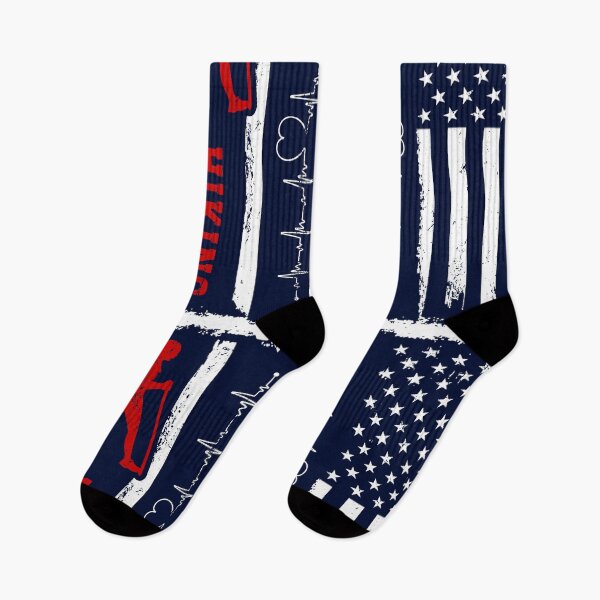 Item preview, Hiking America Flag Blue Retro designed and sold by LittleFunky79.