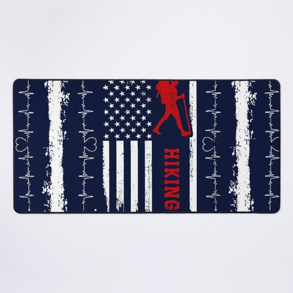 Item preview, Hiking America Flag Blue Retro designed and sold by LittleFunky79.