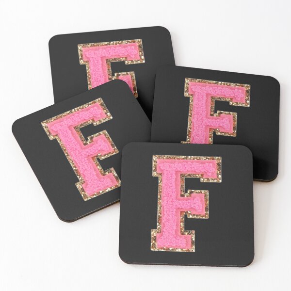Artikelvorschau, F - Bubblegum Glitter Varsity Letter Patches Sticker entworfen und verkauft von MarthaPatterso.