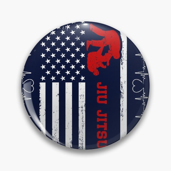 Item preview, Jiu Jitsu America Flag Blue Retro designed and sold by LittleFunky79.