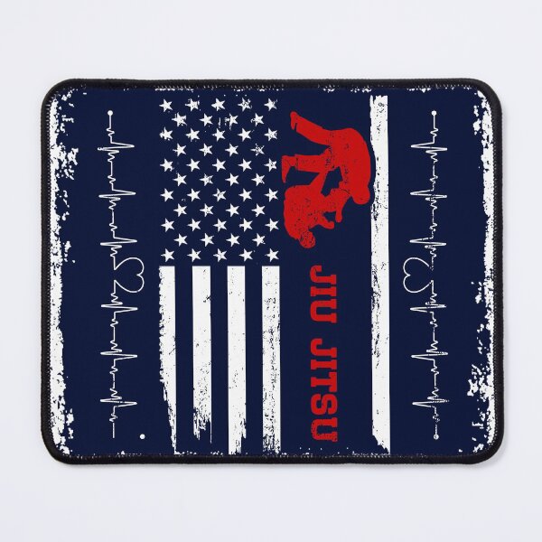 Item preview, Jiu Jitsu America Flag Blue Retro designed and sold by LittleFunky79.