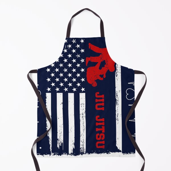 Item preview, Jiu Jitsu America Flag Blue Retro designed and sold by LittleFunky79.