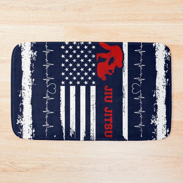 Item preview, Jiu Jitsu America Flag Blue Retro designed and sold by LittleFunky79.