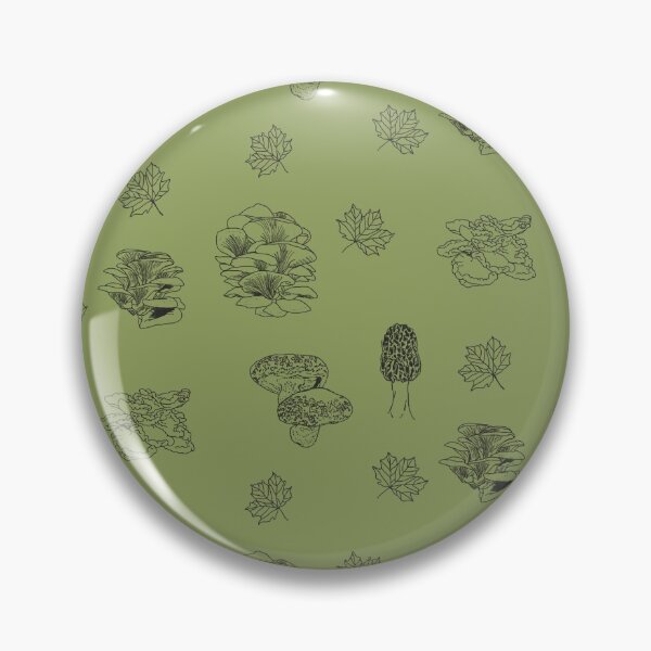 Item preview, Woodland Mushrooms Sage 2 designed and sold by Ashley Gagnon.