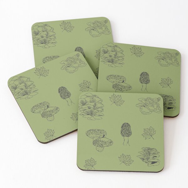 Item preview, Woodland Mushrooms Sage 2 designed and sold by Ashley Gagnon.