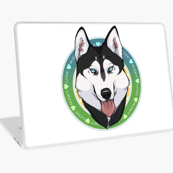 Husky Love (Black) Laptop Skin