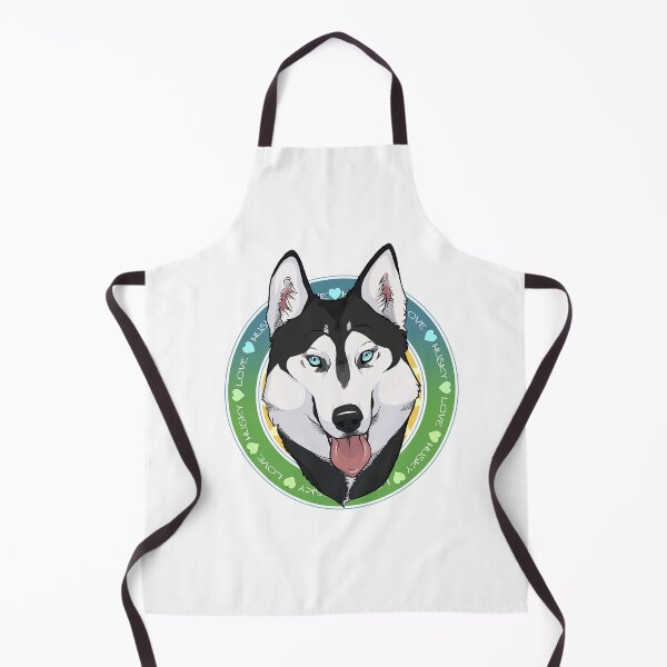 Husky Love (Black) Apron