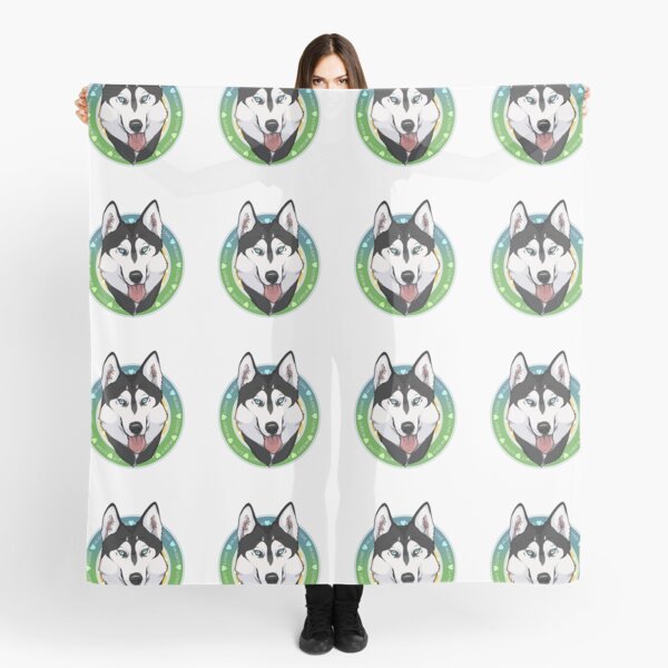 Husky Love (Black) Scarf
