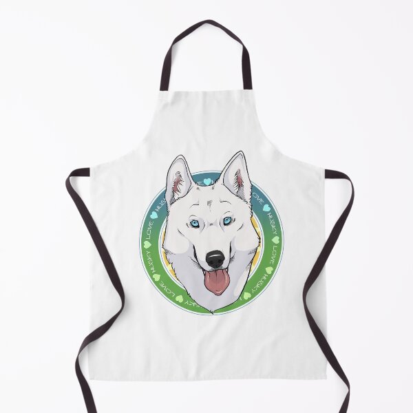 Husky Love (White) Apron