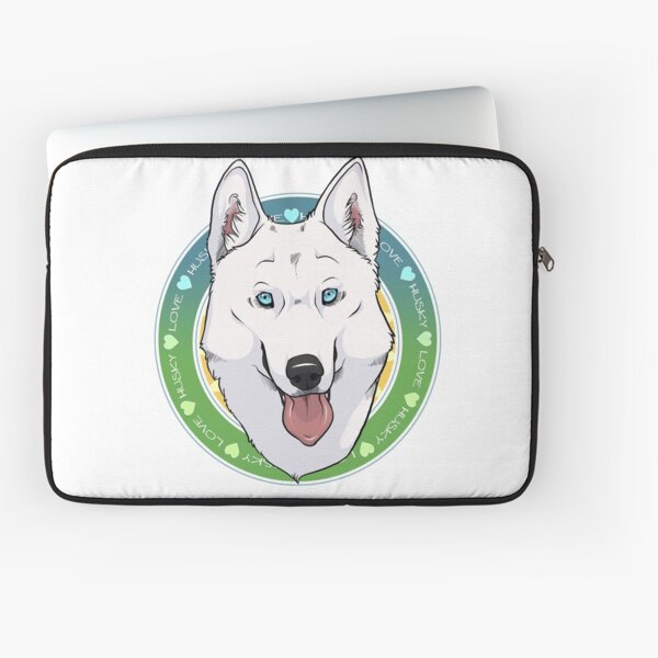 Husky Love (White) Laptop Sleeve