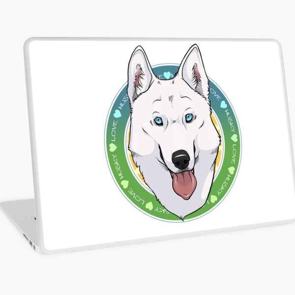 Husky Love (White) Laptop Skin