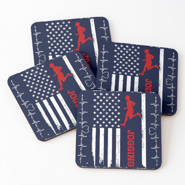 Item preview, Jogging America Flag Blue Retro designed and sold by LittleFunky79.