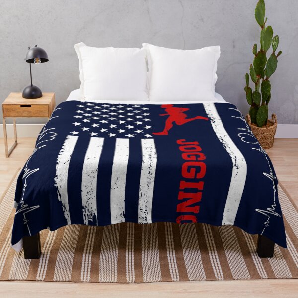 Item preview, Jogging America Flag Blue Retro designed and sold by LittleFunky79.