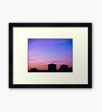 Urban sunset Framed Print