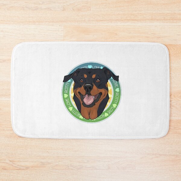 Rotty Love Bath Mat