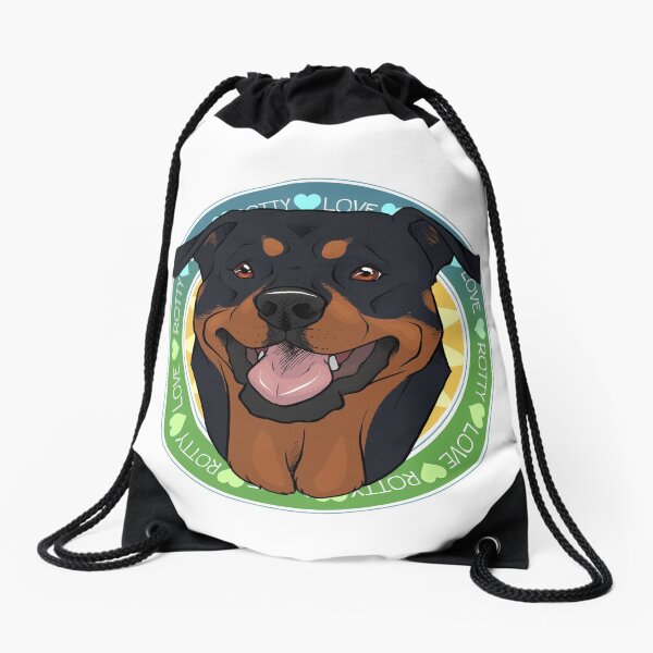 Rotty Love Drawstring Bag