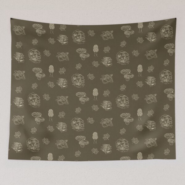 Item preview, Woodland Mushrooms Brown 1 designed and sold by Ashley Gagnon.