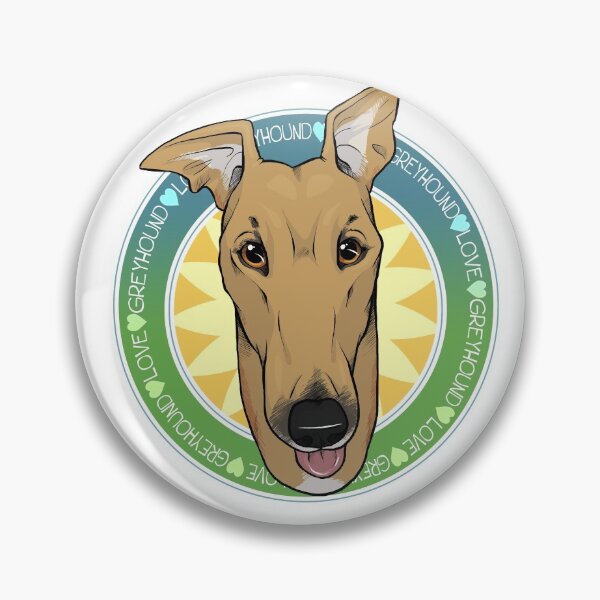 Greyhound Love (Fawn) Pin