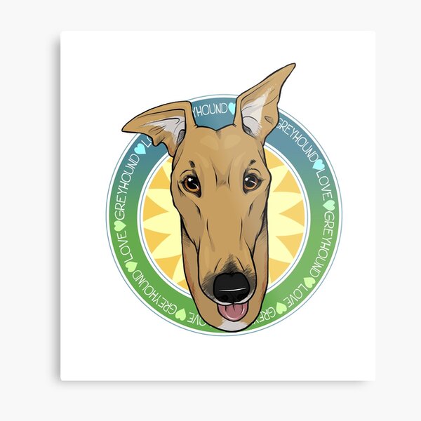 Greyhound Love (Fawn) Metal Print