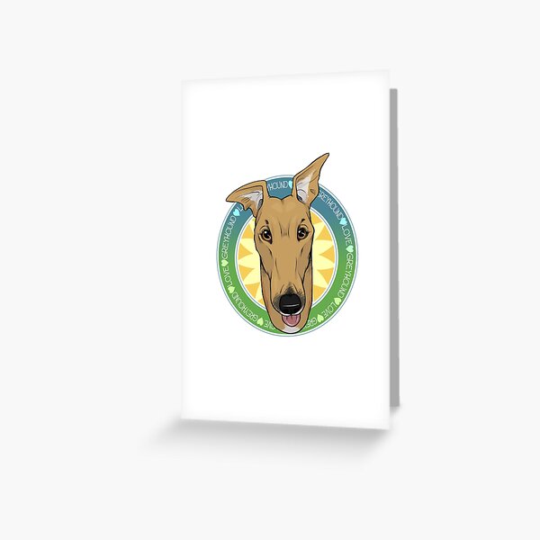 Greyhound Love (Fawn) Greeting Card