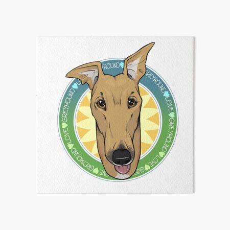 Greyhound Love (Fawn) Art Board Print