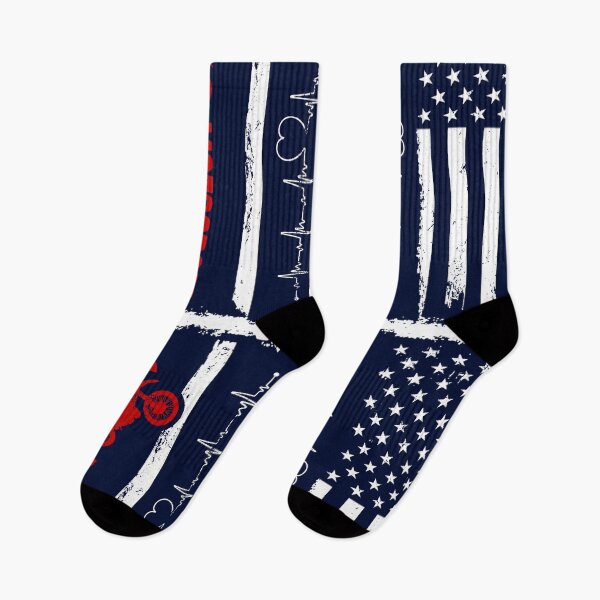 Item preview, Motocross America Flag Blue Retro designed and sold by LittleFunky79.