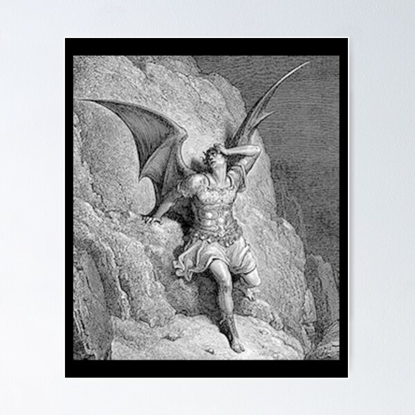 Gustave Dore Paradise Lost Satan Profile Poster for Sale by InArtCraft