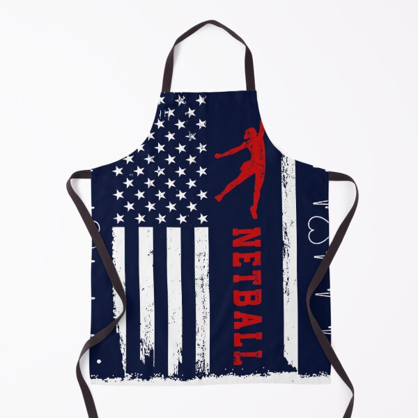 Item preview, Netball America Flag Blue Retro designed and sold by LittleFunky79.