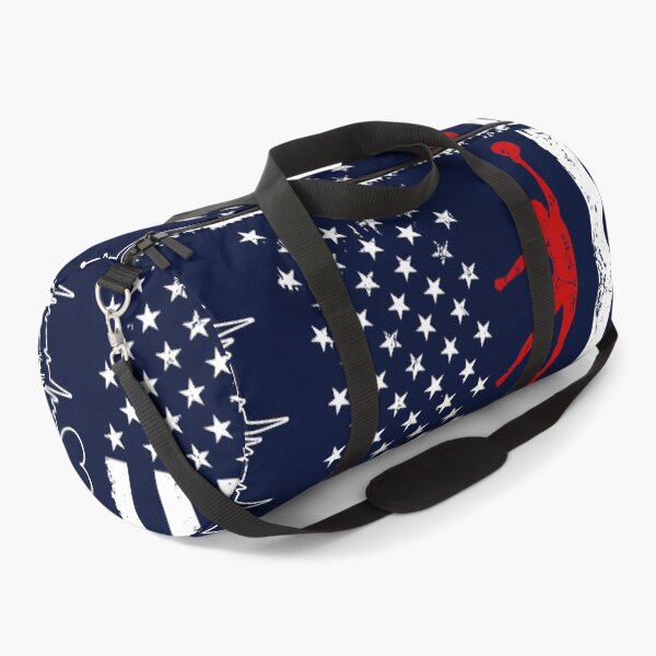 Item preview, Netball America Flag Blue Retro designed and sold by LittleFunky79.