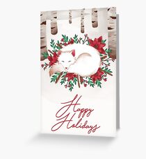 Happy Holidays Fox Greeting Card