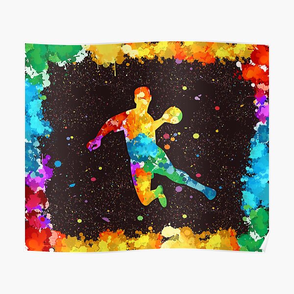 Handball Art Aquarelle Poster