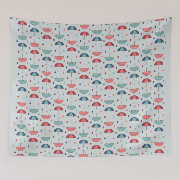 Item preview, Umbrella and rain pattern designed and sold by CheapChips.