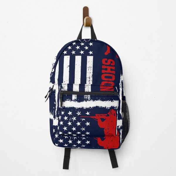Item preview, Shooting America Flag Blue Retro designed and sold by LittleFunky79.