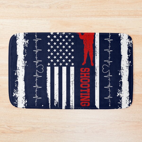 Item preview, Shooting America Flag Blue Retro designed and sold by LittleFunky79.