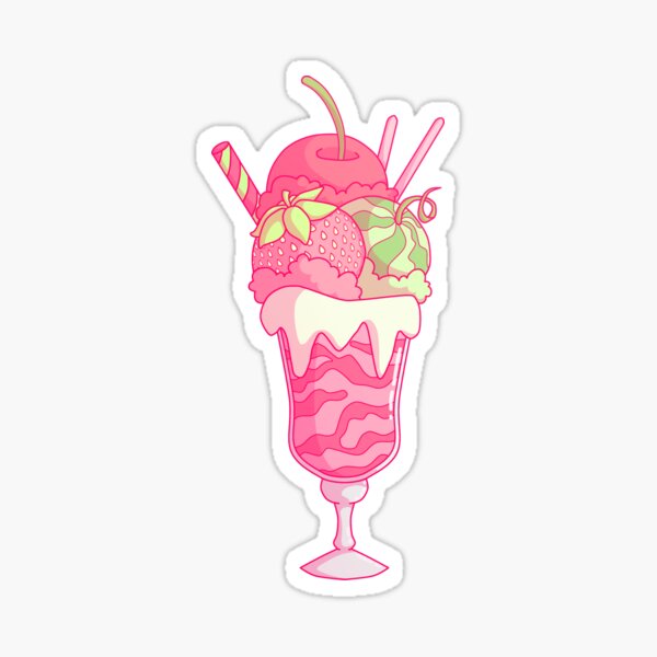 Ice cream sticker pack, aesthetic sticker bundle, print cut - So Fontsy