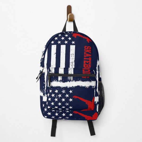 Item preview, Skateboarding America Flag Blue Retro designed and sold by LittleFunky79.