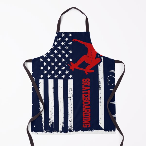 Item preview, Skateboarding America Flag Blue Retro designed and sold by LittleFunky79.