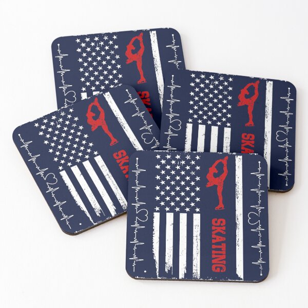 Item preview, Skating America Flag Blue Retro designed and sold by LittleFunky79.