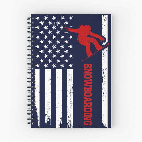 Item preview, Snowboarding America Flag Blue Retro designed and sold by LittleFunky79.
