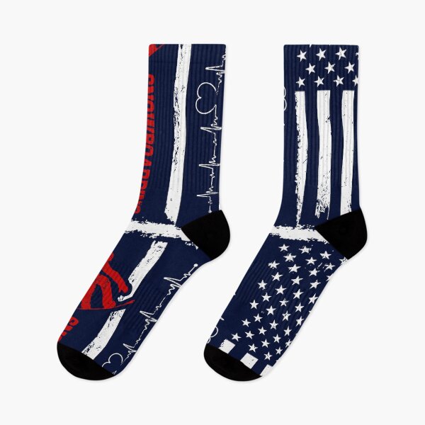 Item preview, Snowboarding America Flag Blue Retro designed and sold by LittleFunky79.