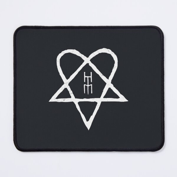 Item preview, Him Ville Valo Band white Heartagram Razorblade Romance designed and sold by InArtCraft.