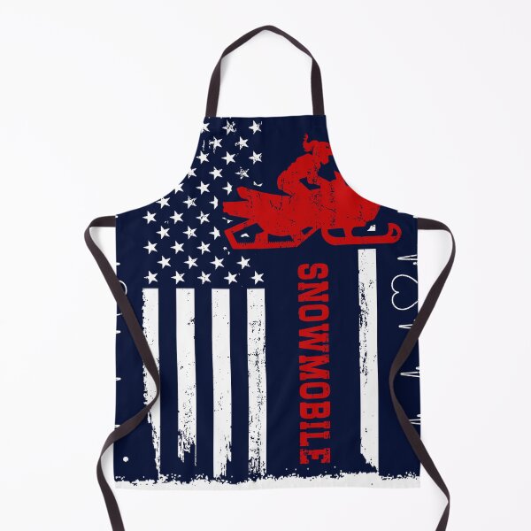 Item preview, Snowmobile America Flag Blue Retro designed and sold by LittleFunky79.