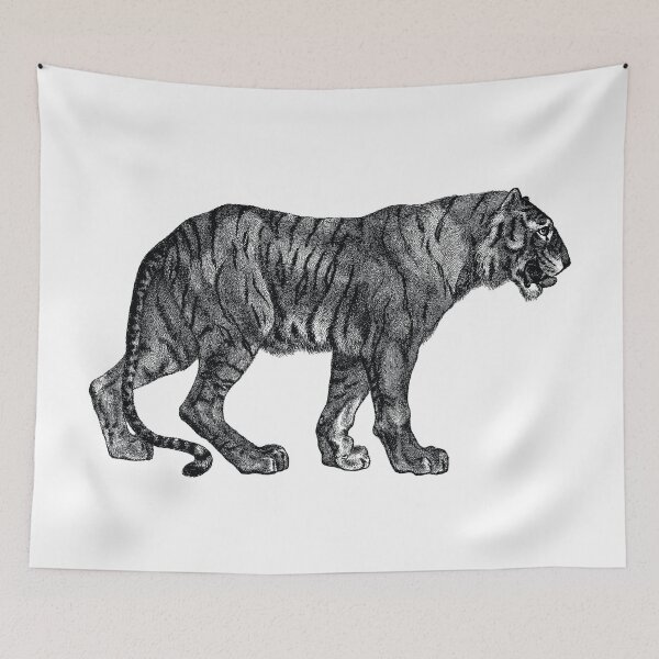 Item preview, Hand-Drawn Tiger Illustration designed and sold by artado.
