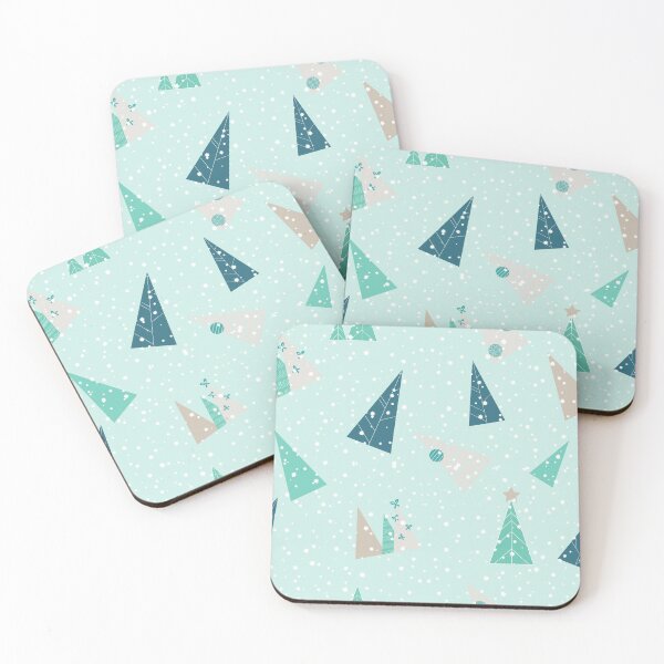 Item preview, Mint Green Christmas Trees Pattern designed and sold by Designs By YL.