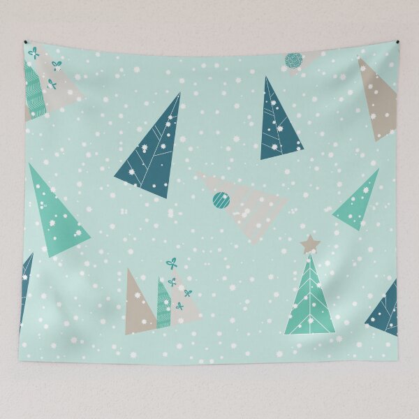 Item preview, Mint Green Christmas Trees Pattern designed and sold by Designs By YL.